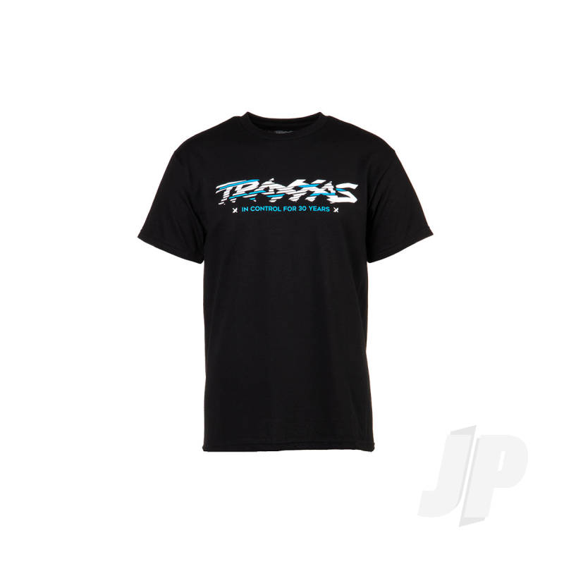 Traxxas Black Tee Sliced Logo Medium (TRX1373-M)