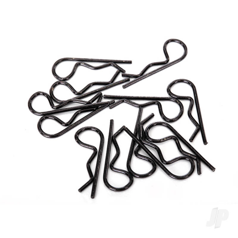 Traxxas Body Clips Black Standard Size (12pcs) (TRX1834A)
