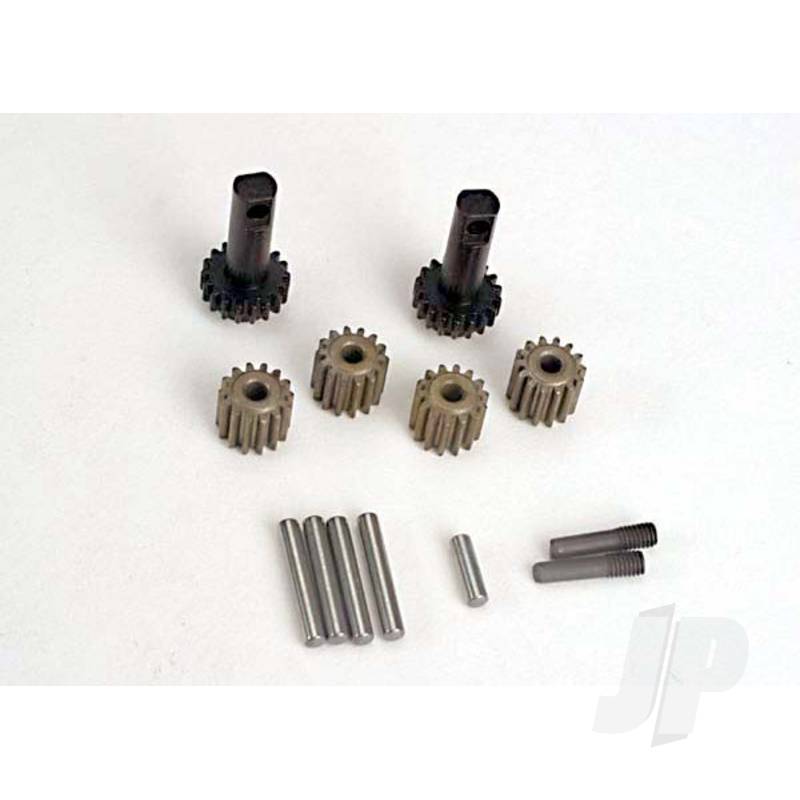 Traxxas Planet Gears (4 Pcs) / Planet Shafts (4 Pcs) / Sun Gears (2 Pcs) / Sun Gear Alignment Shaft (1Pc) All Hardened Steel (TRX2382)