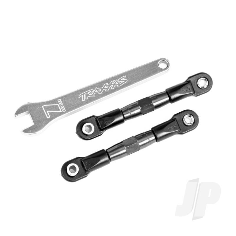 Traxxas Camber Links, Rear (Tubes Charcoal Gray-Anodised, 7075-T6 Aluminium, Stronger Than Titanium) (2) (Assembled With Rod Ends And Hollow Balls)/ Aluminium Wrench (1) (Fits Drag Slash) (TRX2443A)