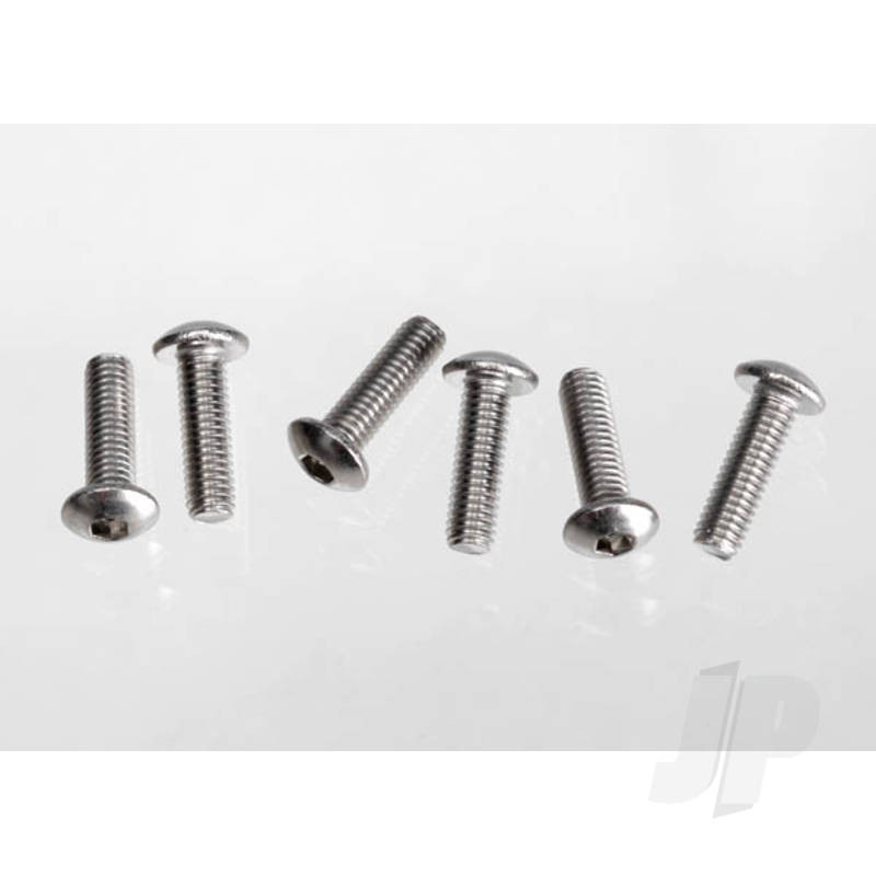Traxxas Screws, 3X10 Button-Head Machine (Hex Drive) (Stainless Steel) (6 Pcs) (TRX2577X)