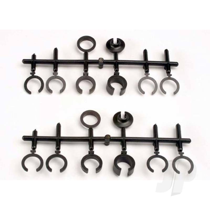 Traxxas Spring Retainers, Upper &amp; Lower (2 Pcs) / Spring Pre-Load Spacers: 1Mm (4 Pcs) / 1.5Mm (2 Pcs) / 2Mm (2 Pcs) / 4Mm (2 Pcs) / 8Mm (2 Pcs) (Big Bore Shocks) (TRX2668)