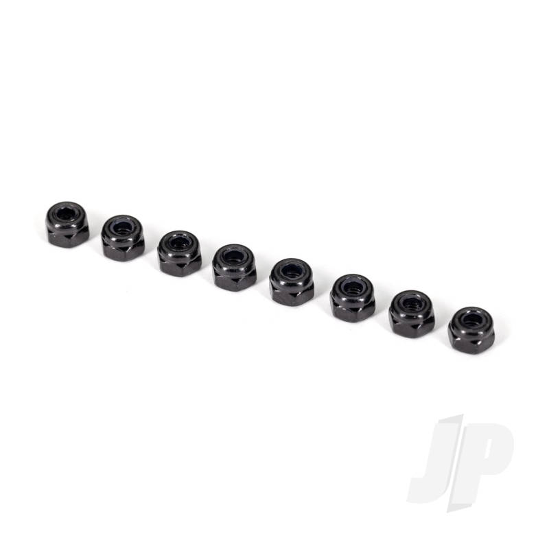 Traxxas Nuts, 3Mm Nylon Locking, Black (8) (TRX2745X)
