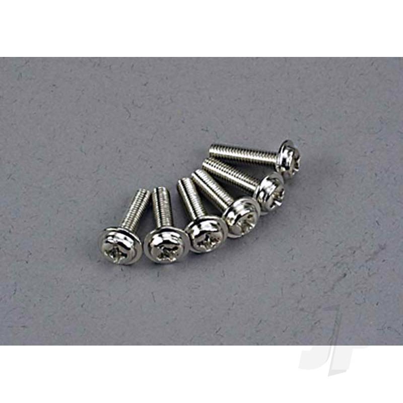 Traxxas Screws, 3X12Mm Washerhead Machine (6 Pcs) (TRX3186)