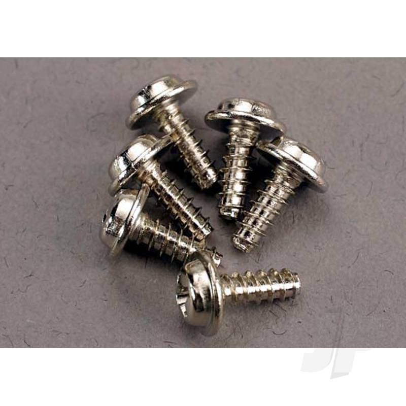 Traxxas Screws, 3X8Mm Washerhead Self-Tapping (6 Pcs) (TRX3290)