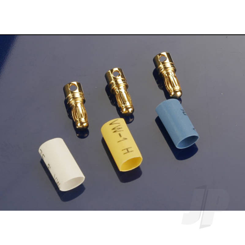 Traxxas Bullet Connectors, Male, 3.5Mm (3 Pcs) / Heat Shrink (TRX3342)