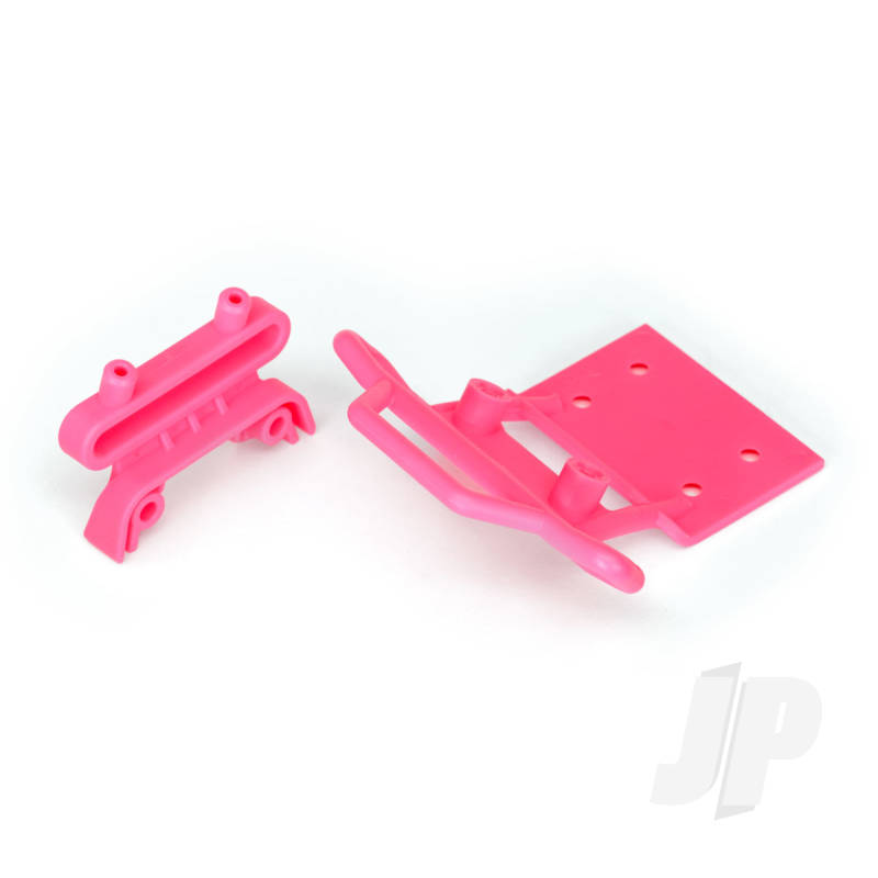 Traxxas Bumper, Front / Bumper Mount, Front / 4X23Mm Rm (2 Pcs) / 3X10Mm Rst (2 Pcs) (Pink) (TRX3621P)