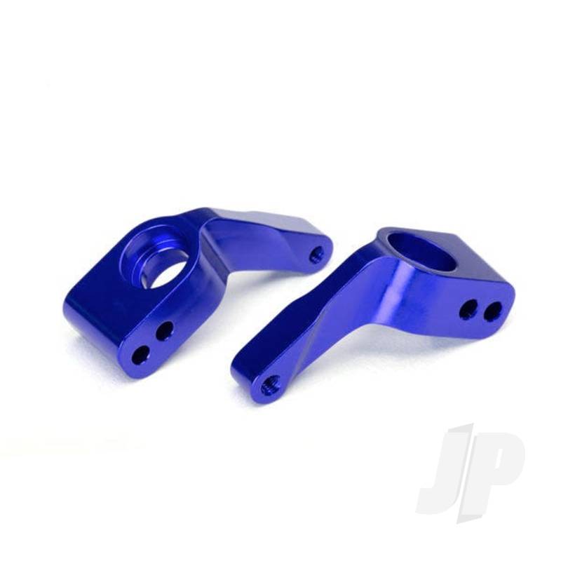 Traxxas Stub Axle Carriers, Rustler / Stampede / Bandit (2 Pcs), 6061-T6 Aluminium (Blue-Anodised) / 5X11Mm Ball Bearings (4 Pcs) (TRX3652A)