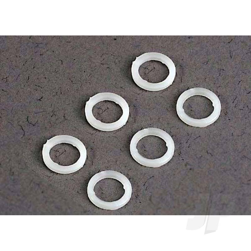 Traxxas White Plastic Washers (5X8X1.0Mm) (6 Pcs) (TRX3685)