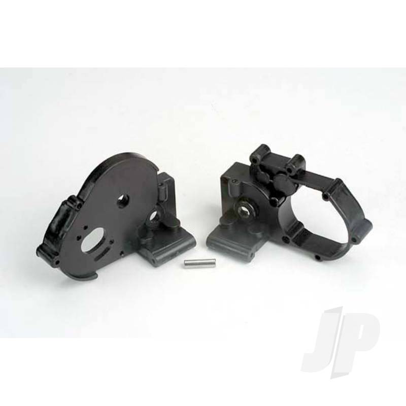 Traxxas Gearbox Halves (Left &amp; Right) (Black) With Idler Gear Shaft (TRX3691)