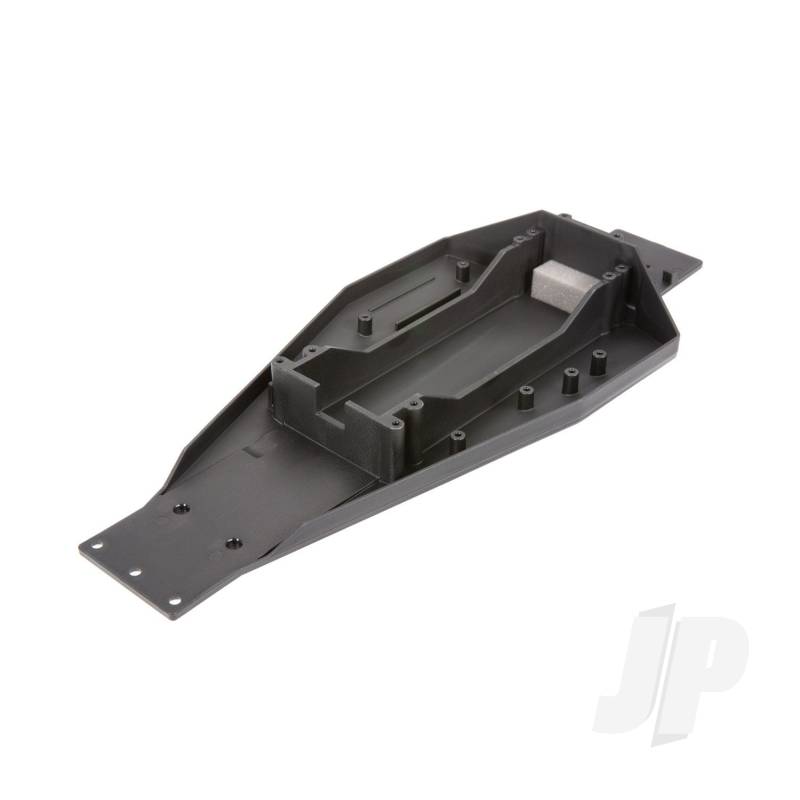 Traxxas Lower Chassis (Black) (166Mm Long Battery Compartment) (Fits Both Flat And Hump Style Battery Packs) (Use Only With #3725R Esc Mounting Plate) (TRX3728)