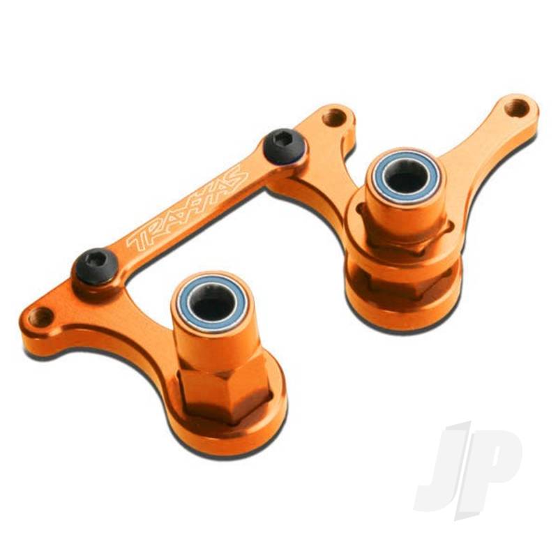 Traxxas Steering Bellcranks, Drag Link (Orange-Anodised 6061-T6 Aluminium)/ 5X8Mm Ball Bearings (4)/ Hardware (Assembled) (TRX3743T)