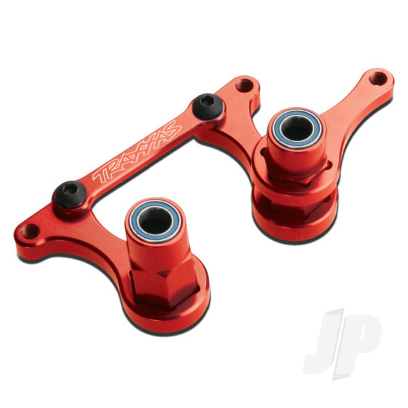Traxxas Steering Bellcranks, Drag Link (Red-Anodised 6061-T6 Aluminium) / 5X8Mm Ball Bearings (4 Pcs) / Hardware (Assembled) (TRX3743X)