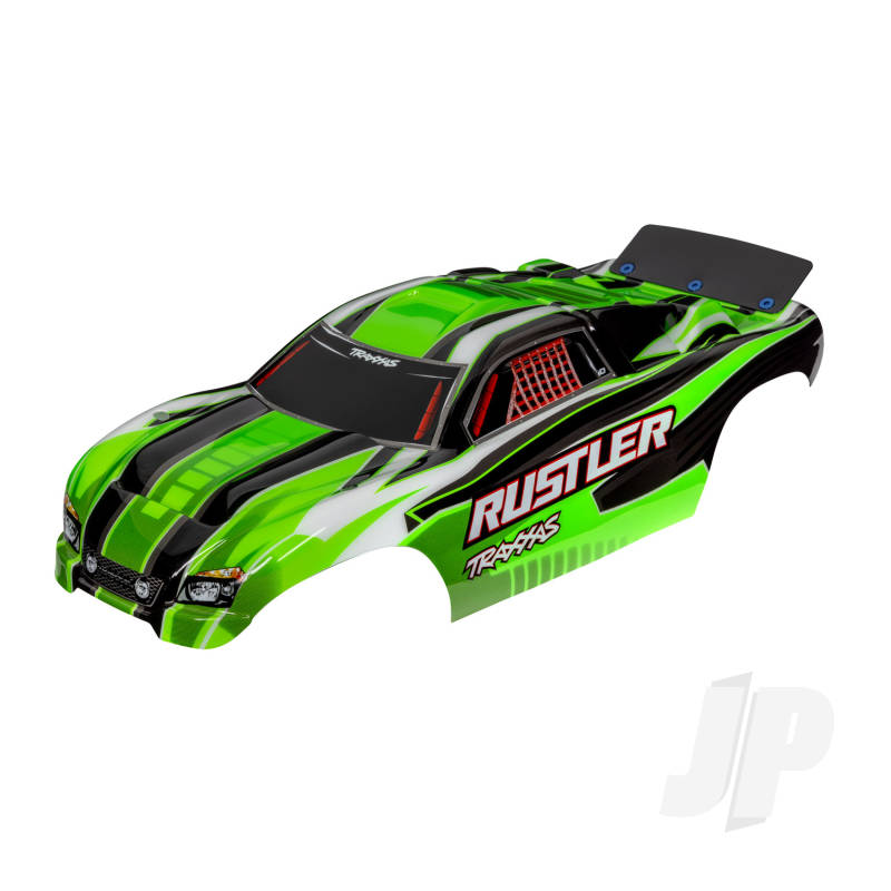 Traxxas Body, Rustler (Also Fits Rustler Vxl), Green (Painted, Decals Applied, Assembled With Wing) (TRX3750G)