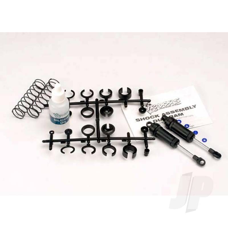 Traxxas Ultra Shocks (Black) (Long) (Complete With Spring Pre-Load Spacers &amp; Springs) (Front) (2 Pcs) (TRX3760)