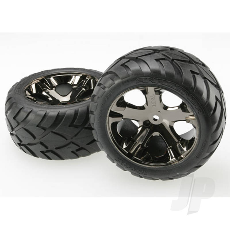 Traxxas All-Star Black-Chrome Wheels (Pair) (TRX3773A)