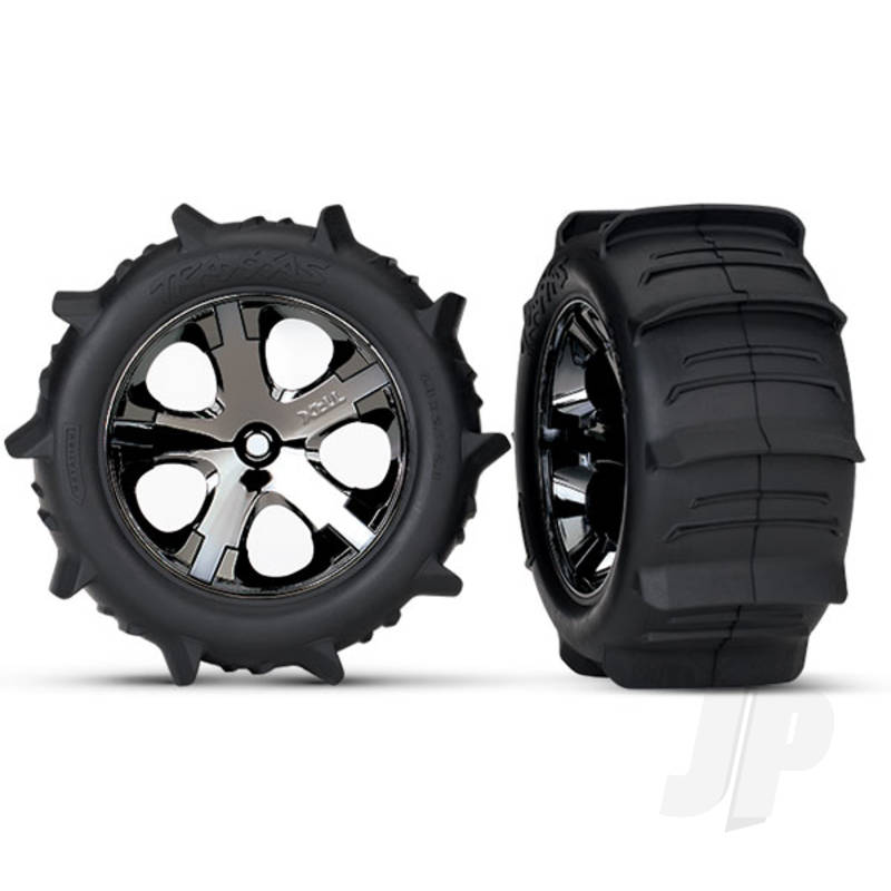 Traxxas Tyres And Wheels, Assembled Glued (2.8In) (2 Pcs) (TRX3776)