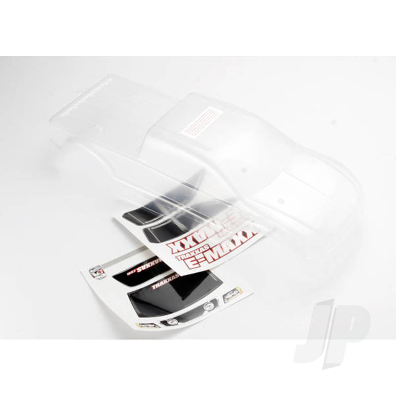 Traxxas Body, E-Maxx (Long Wheelbase) (Clear, Requires Painting) / Window, Lights Decal Sheet (TRX3912)
