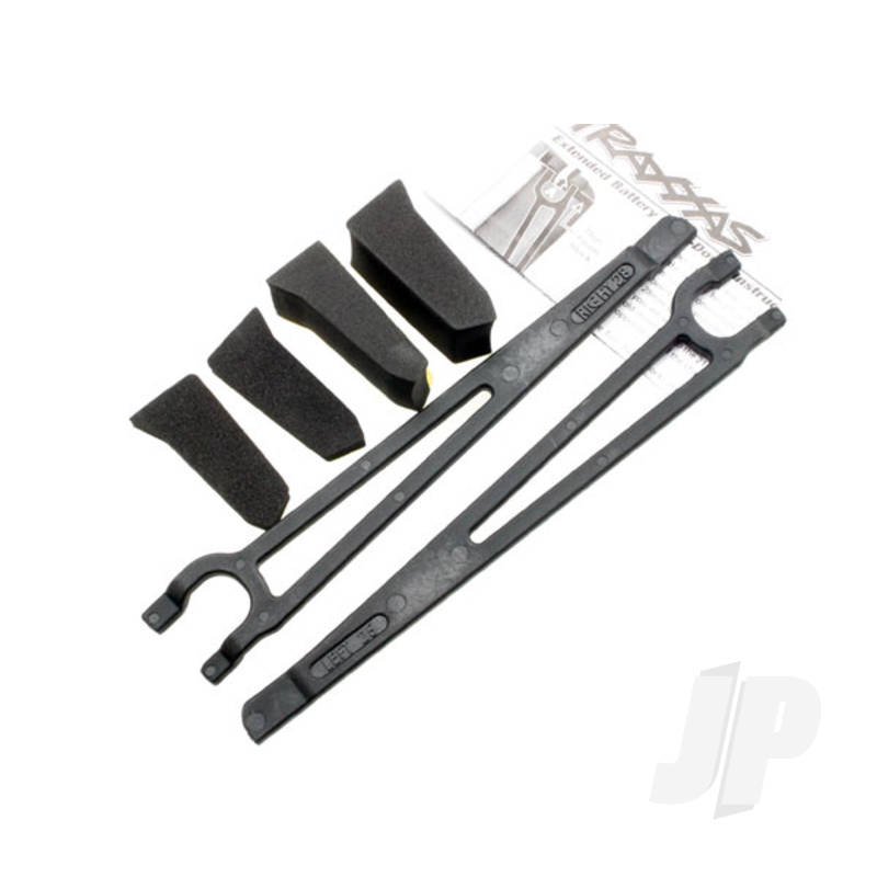 Traxxas Hold Downs, Battery, Left &amp; Right (2 Pcs) / Foam Spacers (4 Pcs) (Allows For Installation Of Taller, Multi-Cell Batteries) (TRX3927X)