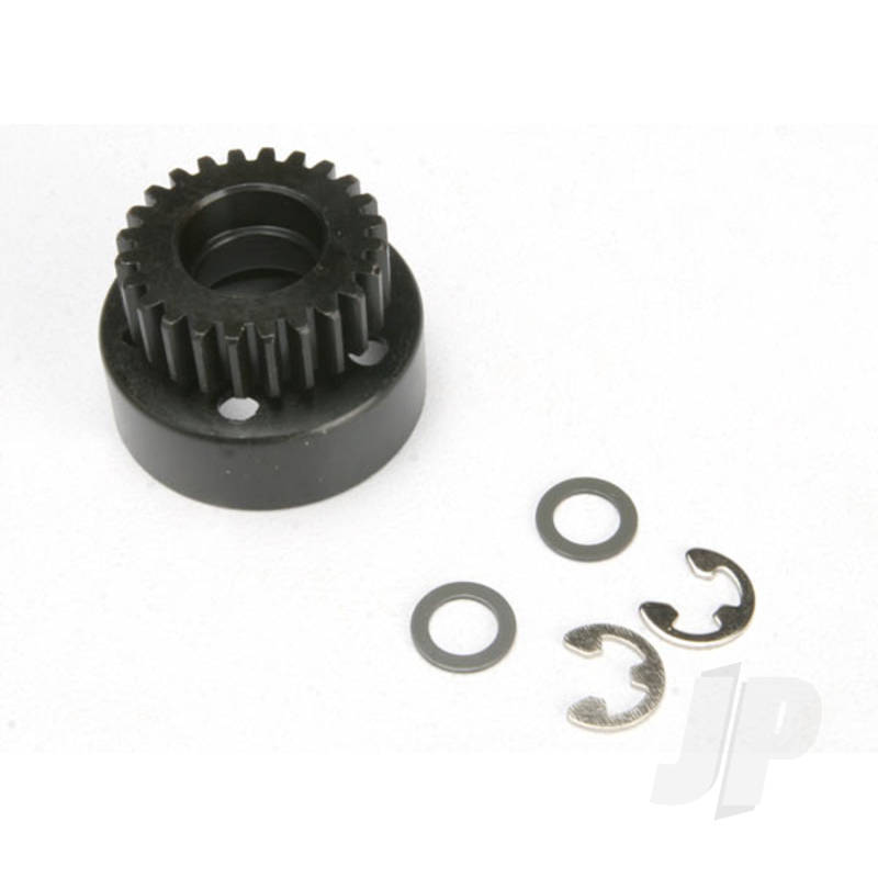 Traxxas Clutch Bell, (24-Tooth) / 5X8X0.5Mm Fiber Washer (2 Pcs) / 5Mm E-Clip (Requires #4611-Ball Bearings, 5X11X4Mm (2 Pcs)) (TRX4124)