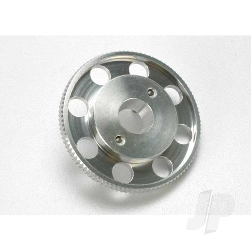 Traxxas Flywheel, (Larger, Knurled For Use With Starter Boxes) (Trx 2.5 And Trx 2.5R) (Silver Anodised) (TRX4142X)