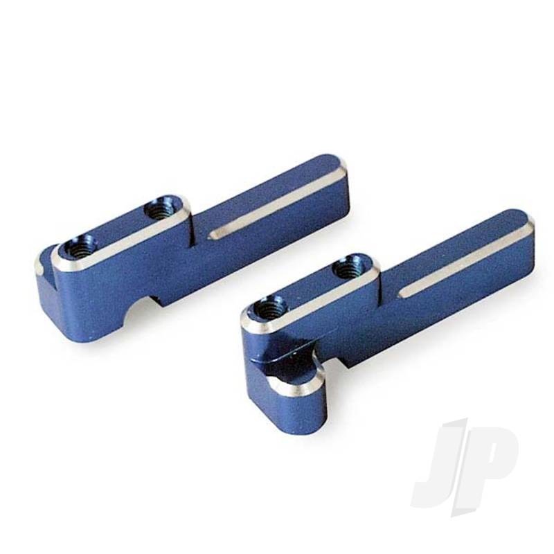 Traxxas Servo Mounts, Steering / Shift (Machined Aluminium) (Blue) (Front &amp; Rear) / Machine Screws (8 Pcs) (TRX4918X)