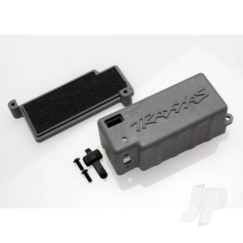 Traxxas Box, Battery (Grey) / Adhesive Foam Chassis Pad / Charge Jack Plug (Rubber) (TRX4925X)