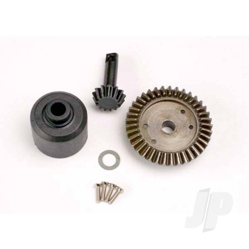 Traxxas Ring 37-T / 13-T Pinion Gear / Diff Carrier / 6X10X0.5Mm Ptfe-Coated Washer (1Pc) / 2X8Mm Countersunk Machine Screws (4 Pcs) (TRX4981)