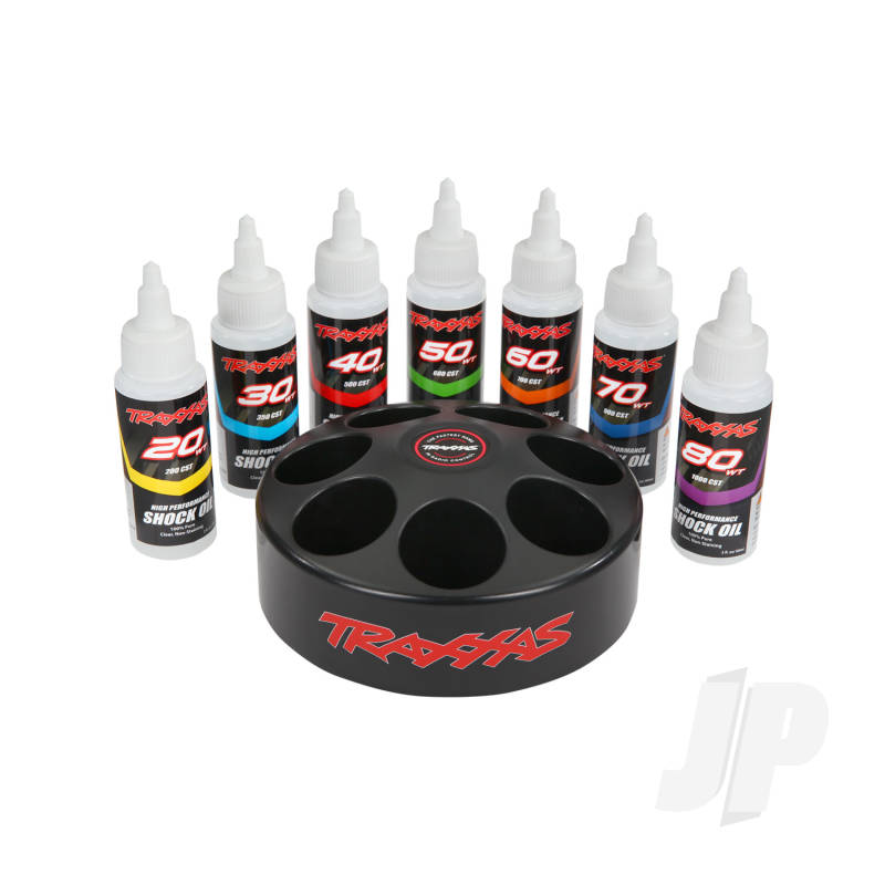 Traxxas Spinning Carousel Rack (Includes 20 Wt, 30 Wt, 40 Wt, 50 Wt, 60 Wt, 70 Wt, &amp; 80 Wt Premium Shock Oils) (TRX5038X)