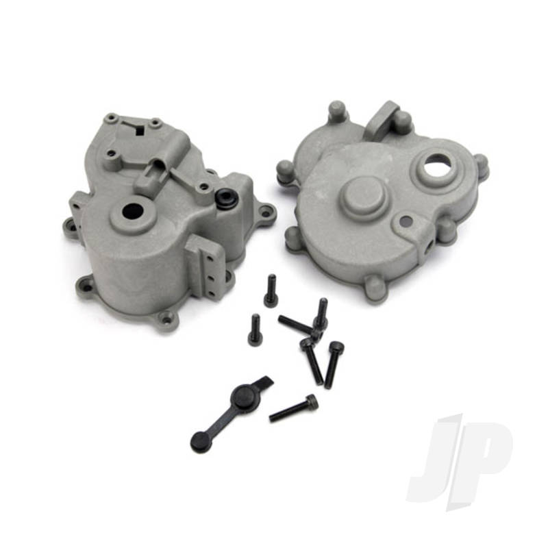 Traxxas Gearbox Halves (Front &amp; Rear) / Rubber Access Plug / Shift Detent Ball / Spring / 4Mm Gs / Shift Shaft Seal, Glued (TRX5181)