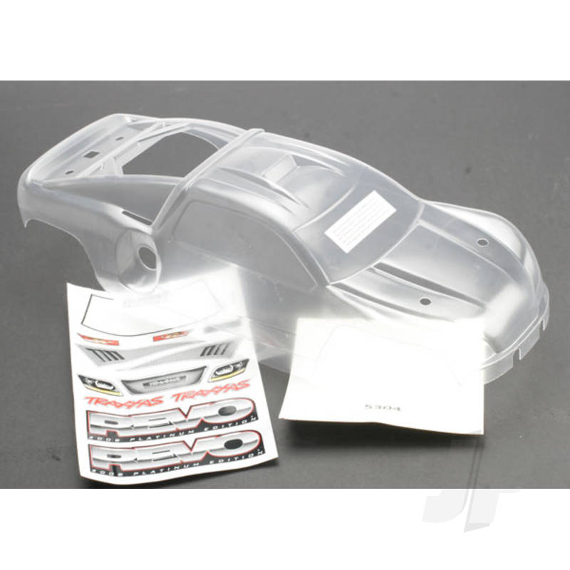 Traxxas Body, Revo (Platinum Edition) (Clear, Requires Painting) / Decal Sheet (TRX5320)