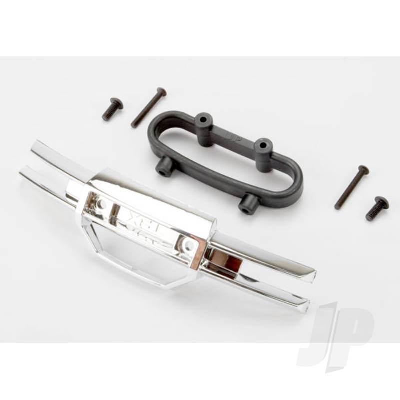 Traxxas Bumper, Front (Chrome) / Bumper Mount, Front / 4X10Mm Bcs (2 Pcs) / 3X25Mm Bcs (2 Pcs) (TRX5335A)