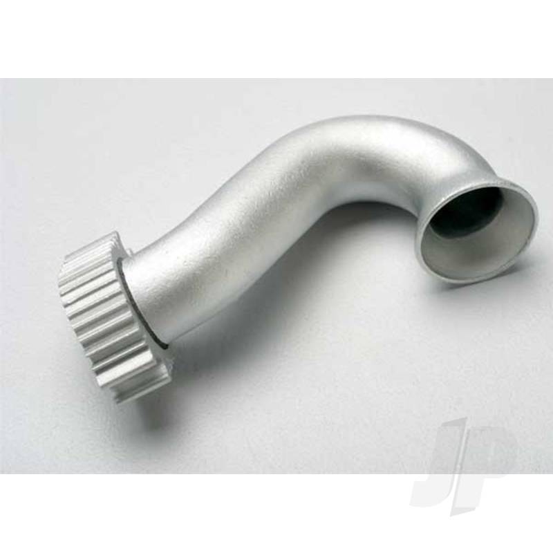 Traxxas Header, Exhaust (Tubular Aluminium, Silver-Anodised) (Trx 2.5, 2.5R, 3.3) (TRX5340)