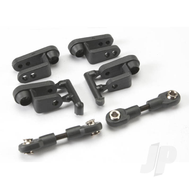 Traxxas Servo Horns, Steering, Long (2 Pcs), Short (2 Pcs) / Linkage, Steering (3X20Mm Turnbuckle) (2 Pcs) / Rod Ends (Short) (4 Pcs) / Hollow Balls (4 Pcs) (TRX5345R)