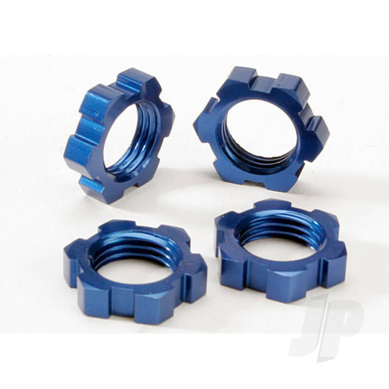 Traxxas Wheel Nuts, Splined, 17Mm (Blue-Anodised) (4 Pcs) (TRX5353)