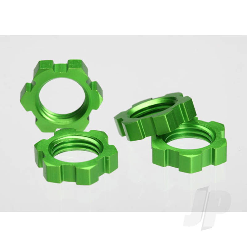 Traxxas Wheel Nuts, Splined, 17Mm (Green-Anodised) (4 Pcs) (TRX5353A)