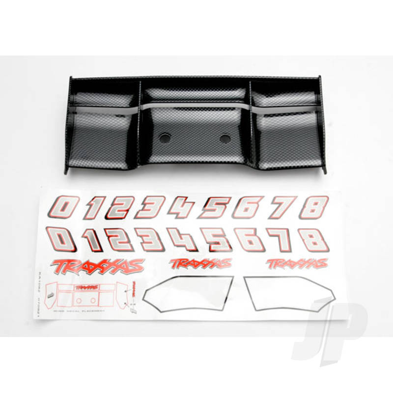 Traxxas Wing, Revo (Exo-Carbon Finish) / Decal Sheet (TRX5446G)