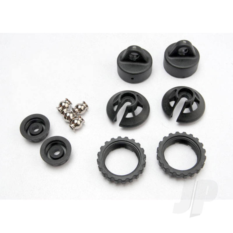 Traxxas Caps And Spring Retainers, Gtr Shock (Upper Cap (2 Pcs) / Hollow Balls (2 Pcs) / Bottom Cap (2 Pcs) / Upper Retainer (2 Pcs) / Lower Retainer (2 Pcs)) (TRX5465)