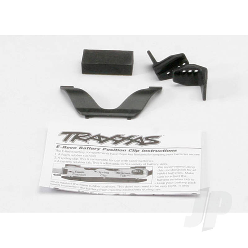 Traxxas Retainer Clip, Battery (1Pc) / Front Clip (1Pc) / Rear Clip (1Pc) / Foam Spacer (1Pc) (For One Battery Compartment) (TRX5629)