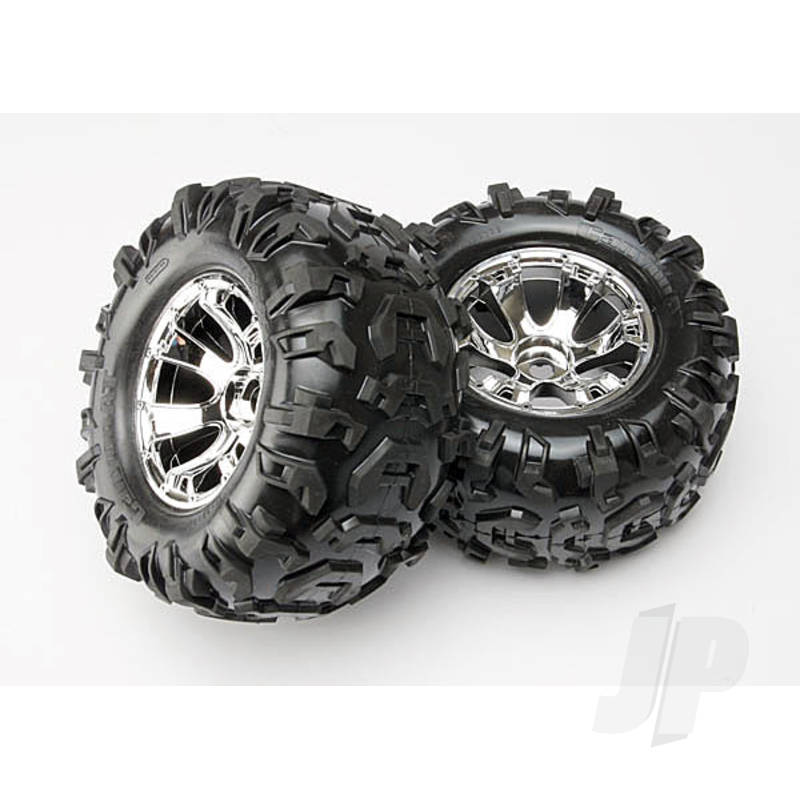Traxxas Tyres And Wheels, Assembled Glued Canyon At Tyres (2 Pcs) (TRX5673)
