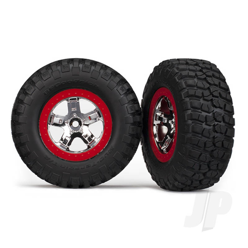 Traxxas Tyres And Wheels, Assembled Glued Bfgoodrich Mud-Terrain T / A Km2 Tyres (2 Pcs) (TRX5869)