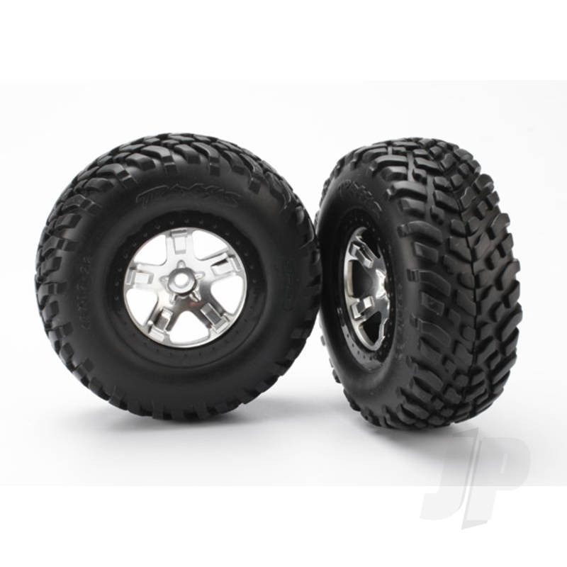 Traxxas Tyres And Wheels, Assembled Glued Sct Off-Road Racing Tyres (2 Pcs) (TRX5873X)