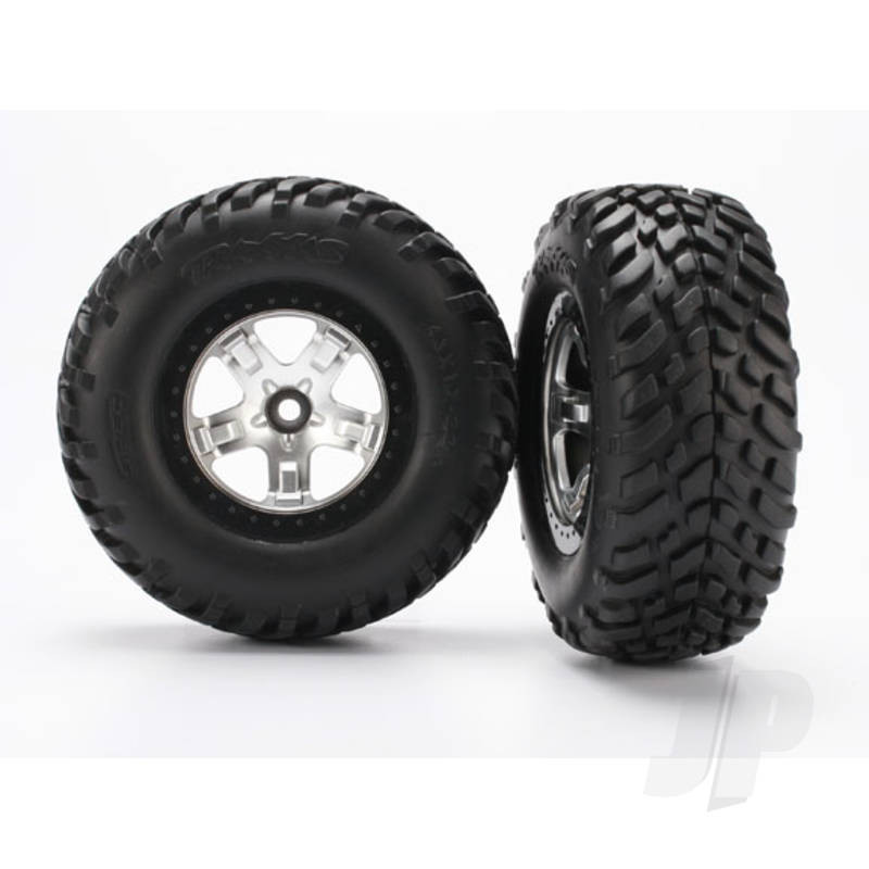 Traxxas Tyres And Wheels, Assembled Glued Sct Off-Road Racing Tyres (2 Pcs) (TRX5875X)