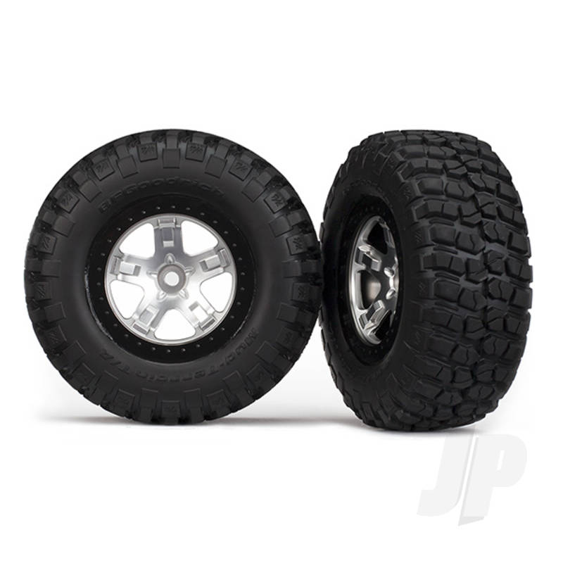 Traxxas Tyres And Wheels, Assembled Glued Bfgoodrich Mud-Terrain T / A Km2 Tyres (2 Pcs) (TRX5878)