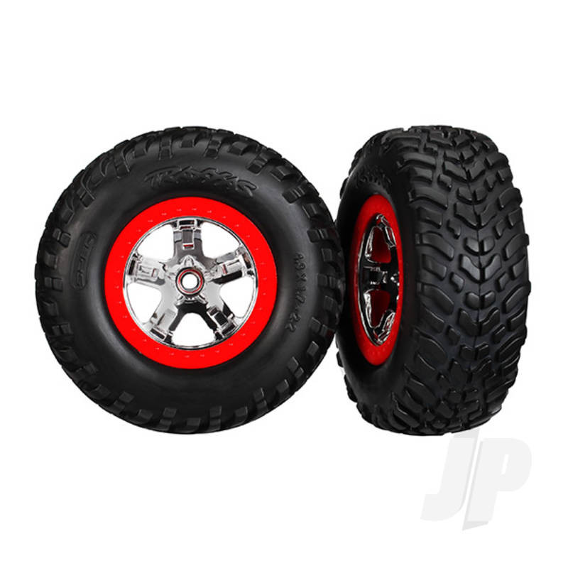 Traxxas Tyres And Wheels, Assembled Glued Sct Off-Road Racing Tyres (2 Pcs) (TRX5888)