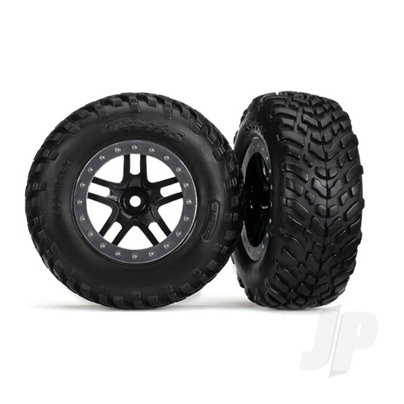Traxxas Tyres And Wheels, Assembled Glued Sct Off-Road Racing Tyres (2 Pcs) (TRX5890)