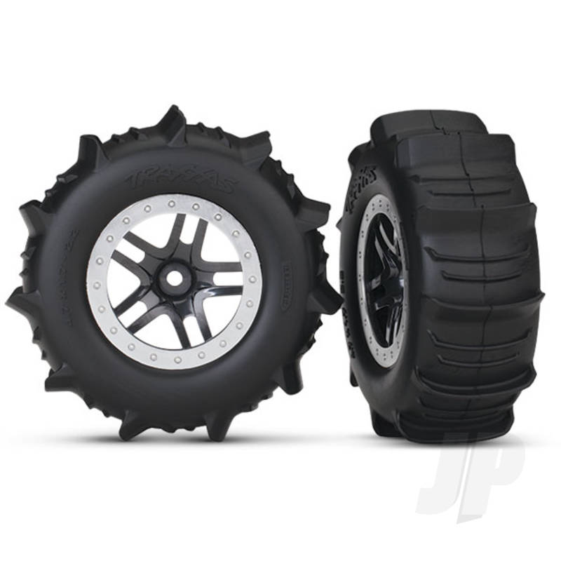 Traxxas Tyres And Wheels, Assembled Glued Paddle Tyres (2 Pcs) (TRX5891)