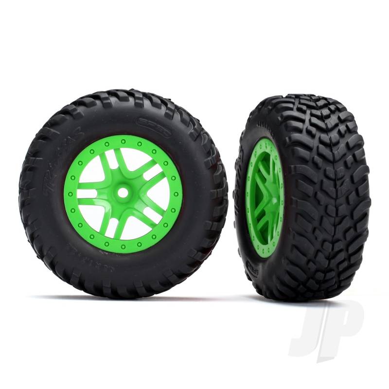 Traxxas Tyres And Wheels, Assembled Glued Sct Off-Road Racing Tyres (2 Pcs) (TRX5892G)