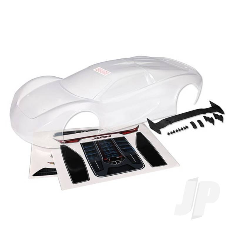 Traxxas Body, Xo-1 (Clear, Requires Painting) / Wing / Wing Uprights (2 Pcs) / Washers (2 Pcs) / Decals (TRX6411)