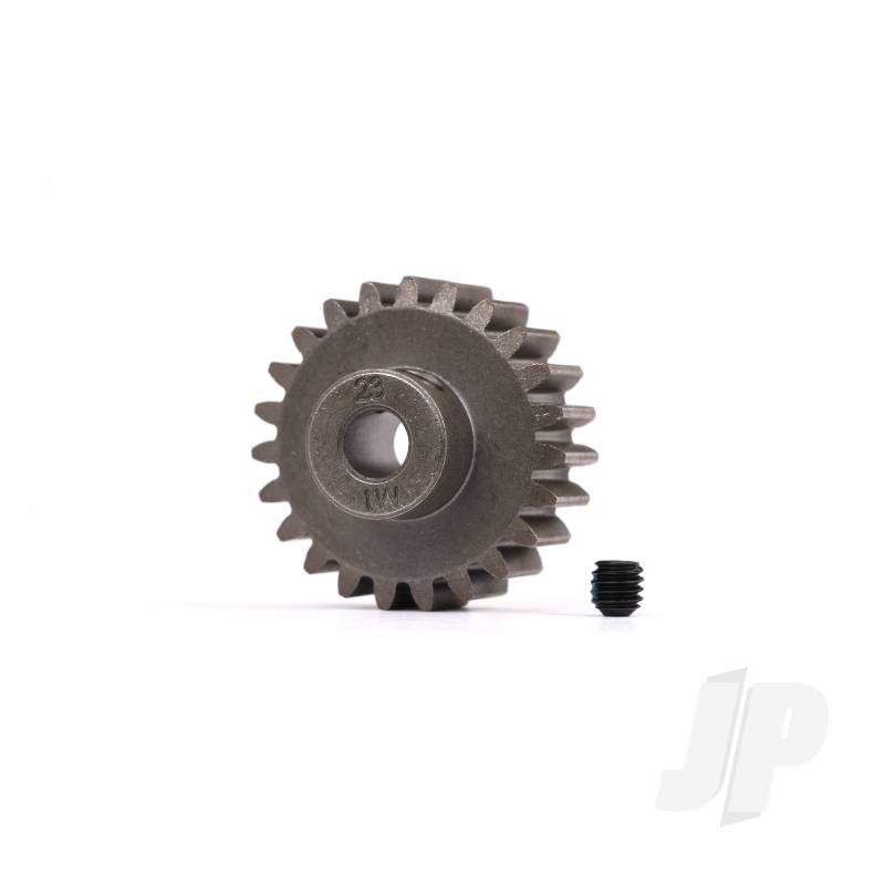 Traxxas Gear, 23-T Pinion (1.0 Metric Pitch) (Fits 5Mm Shaft)/ Set Screw (For Use Only With Steel Spur Gears) (TRX6481X)